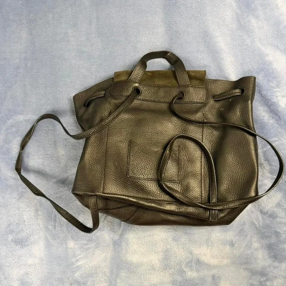 Michael KORS Junie Flap Medium Backpack Black leather backpack - Picture 2 of 7